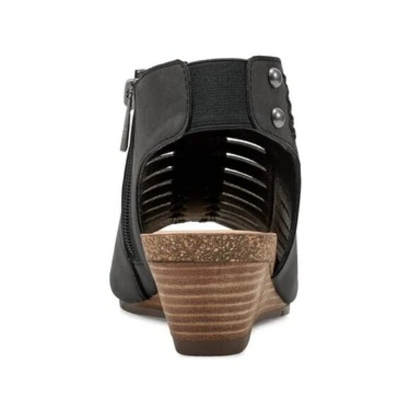 Earth Women's Hana Round Toe Laser Cut Dress Sandals - Black - Picture 4 of 6